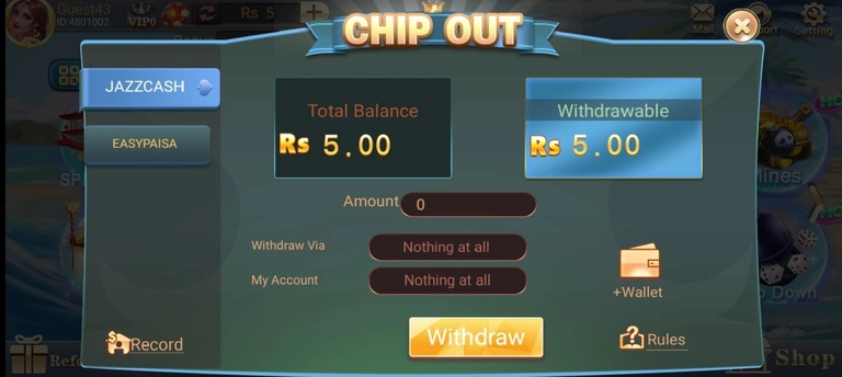 Withdraw process of Teen Patti Go